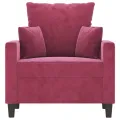 Fauteuil Rouge bordeaux 60 cm Velours