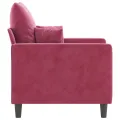 Fauteuil Rouge bordeaux 60 cm Velours