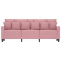 Canapé à 3 places Rose 180 cm Velours