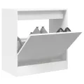 Armoire à chaussures blanc 60x34x63,5 cm bois d'ingénierie