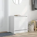Armoire à chaussures blanc 60x34x63,5 cm bois d'ingénierie