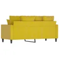 Canapé à 2 places Jaune 140 cm Velours