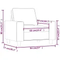 Fauteuil Jaune clair 60 cm Tissu