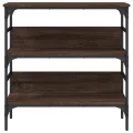 Table console chêne marron 75x32x75 cm bois d'ingénierie