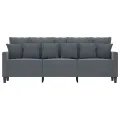 Canapé à 3 places Gris foncé 180 cm Velours