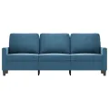 Canapé à 3 places Bleu 180 cm Velours