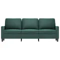 Canapé à 3 places Vert foncé 180 cm Velours