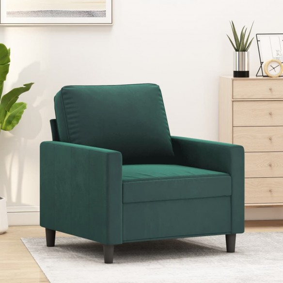 Fauteuil Vert foncé 60 cm Velours