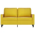 Canapé à 2 places Jaune 120 cm Velours