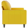 Canapé à 2 places Jaune 120 cm Velours