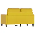 Canapé à 2 places Jaune 120 cm Velours