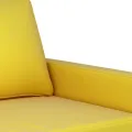 Canapé à 2 places Jaune 120 cm Velours