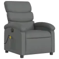 Fauteuil inclinable de massage électrique gris foncé tissu