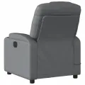 Fauteuil de massage inclinable électrique gris similicuir