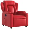 Fauteuil inclinable électrique Rouge Similicuir