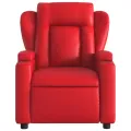 Fauteuil inclinable électrique Rouge Similicuir