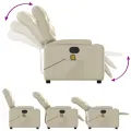 Fauteuil de massage inclinable électrique crème similicuir