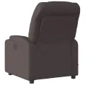 Fauteuil de massage inclinable électrique Marron foncé Tissu