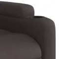 Fauteuil de massage inclinable électrique Marron foncé Tissu