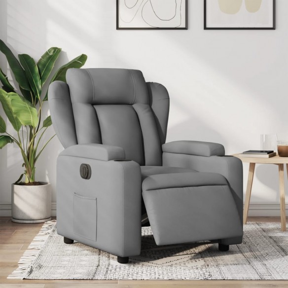 Fauteuil inclinable électrique Gris clair Tissu