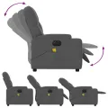 Fauteuil inclinable de massage électrique gris foncé tissu