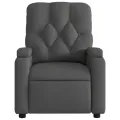Fauteuil inclinable de massage électrique gris foncé tissu