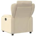 Fauteuil inclinable de massage électrique crème tissu