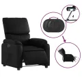 Fauteuil inclinable électrique Noir Similicuir