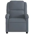 Fauteuil inclinable de massage électrique gris foncé velours