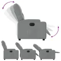 Fauteuil inclinable électrique Gris clair Tissu