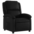 Fauteuil inclinable électrique Noir Similicuir