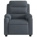 Fauteuil inclinable Gris foncé Velours