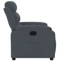 Fauteuil inclinable Gris foncé Velours