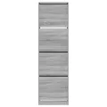 Armoire à chaussures 4 tiroirs rabattables sonoma 60x42x204 cm