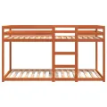 Lit superposé cire marron 75x190 cm bois de pin massif
