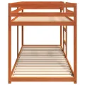 Lit superposé cire marron 75x190 cm bois de pin massif