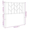 Tête de lit métal blanc 80 cm
