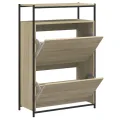 Armoire à chaussures chêne sonoma 75x34x112cm bois d'ingénierie