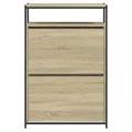 Armoire à chaussures chêne sonoma 75x34x112cm bois d'ingénierie
