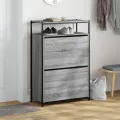 Armoire à chaussures sonoma gris 75x34x112 cm bois d'ingénierie