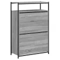 Armoire à chaussures sonoma gris 75x34x112 cm bois d'ingénierie