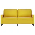 Canapé à 2 places Jaune 140 cm Velours