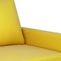 Canapé à 2 places Jaune 140 cm Velours