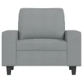 Fauteuil Gris clair 60 cm Tissu
