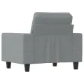 Fauteuil Gris clair 60 cm Tissu