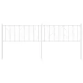 Tête de lit métal blanc 200 cm