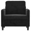 Fauteuil Noir 60 cm Velours