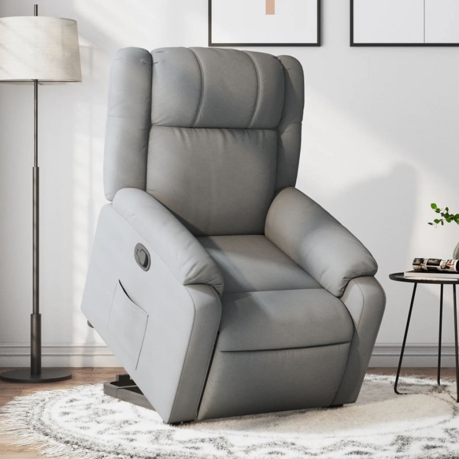 Fauteuil inclinable Gris clair Tissu