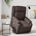 Fauteuil inclinable de massage Marron Similicuir