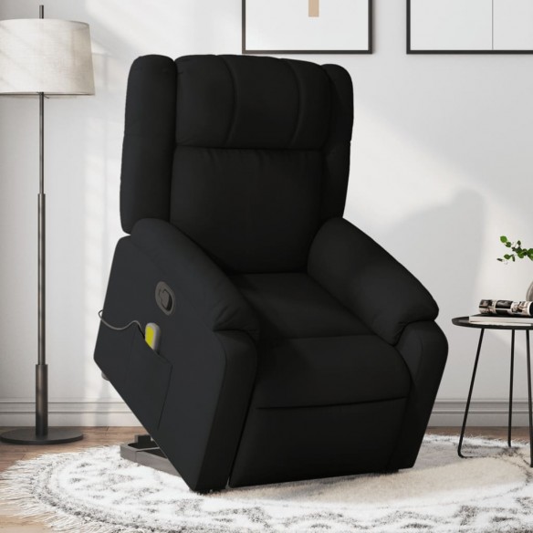 Fauteuil de massage inclinable Noir Tissu